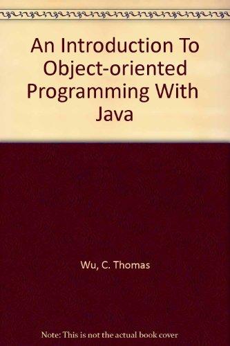 Book An Introduction To Object-oriented Programming With Java free