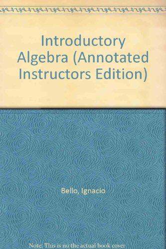 Book Introductory Algebra (Annotated Instructors Edition) free