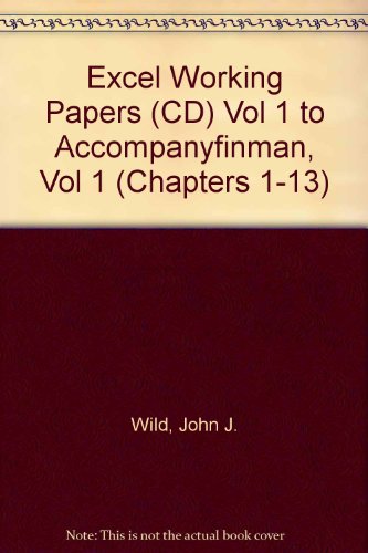 Book Excel Working Papers (CD) Vol 1 to accompanyFINMAN, Vol 1 (Chapters 1-13) free