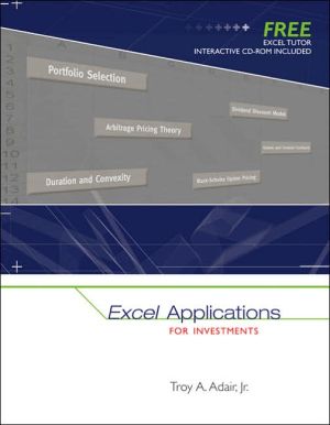 Book Excel Applications for Investments with Excel Tutor CD ROM free