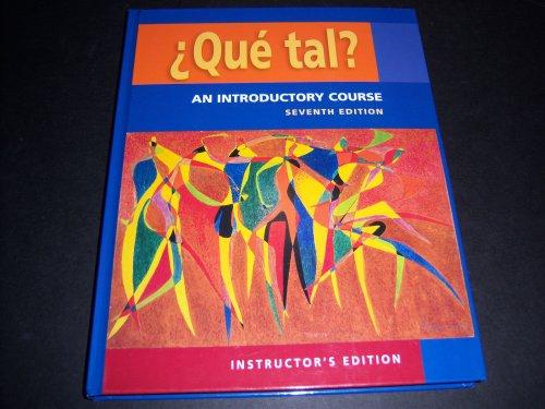 Book Instructors Edition to Accompany Que Tal free