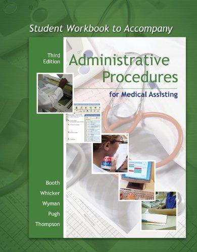 Book Student Workbook to accompany Administrative Procedures for Medical Assisting free