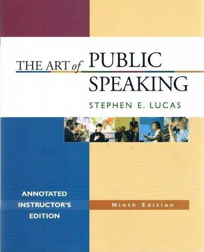 Book The Art of Public Speaking, Annotated Instructor's Edition free