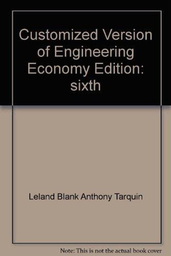 Book Customized Version of Engineering Economy, 6th free