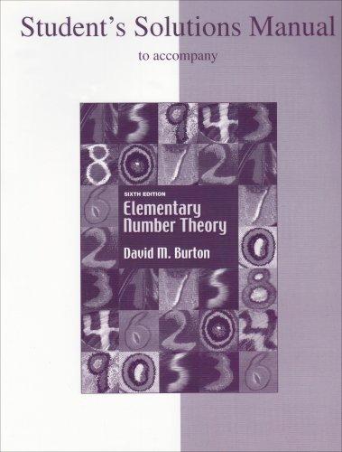 Book Student's Solutions Manual to accompany Elementary Number Theory free