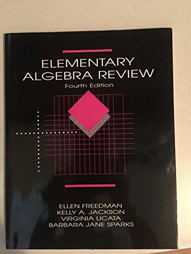 Book Elementary Algebra Review Fourth Edition free