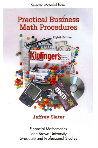 Book 8th Edition. Selected Material From Practical Business Math Procedures free