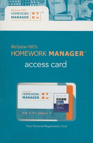 Book McGraw-Hill's Homework Manager Access Card to accompany Financial Accounting free