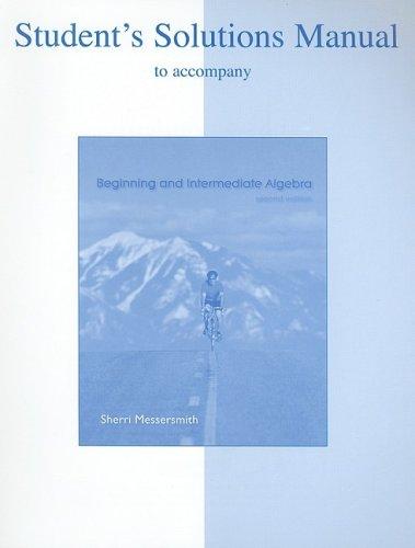 Book Student Solution Manual t/a Beginning and Intermediate Algebra free
