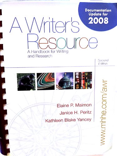 Book A Writer's Resource: A Handbook for Writing And Research free