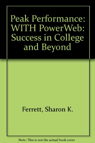 Book Peak Performance: Success in College And Beyond With Powerweb free