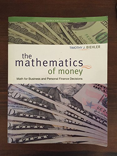 Book The Mathematics of Money: Math for Business and Personal Finance Decisions free