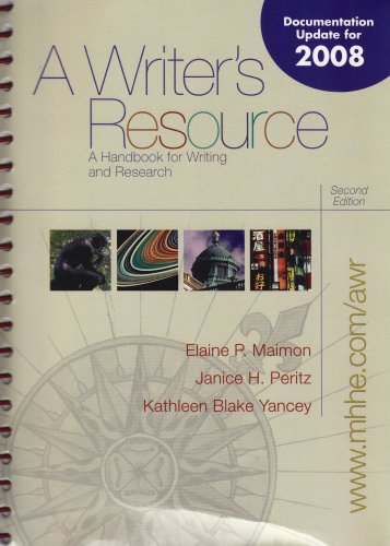 Book Examination Copy a Writer's Resource a Handbook for Writing and Research Second Edition free