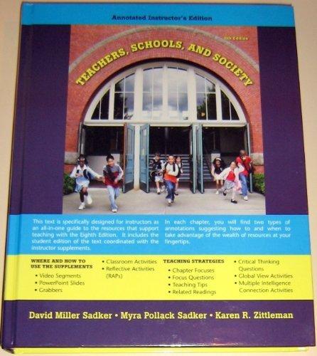 Book Teachers, Schools and Society, Annotated Instructor's Edition free