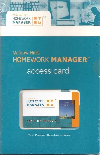 Book McGraw-Hill's Homework Manager Access Card to accompany Financial Accounting Fundamentals free