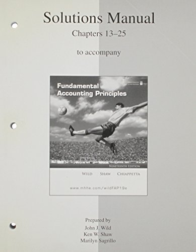 Book Fundamental Accounting Principles (Solutions Manual, Volume 2, Chapter 13-25) free