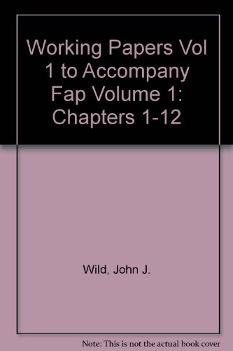Book Working Papers (print) Vol 1 to accompany FAP Volume 1 (CH 1-12) free
