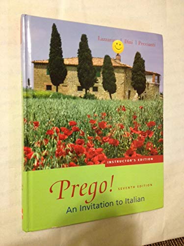 Book Instructors Edition to Accompany Prego a free