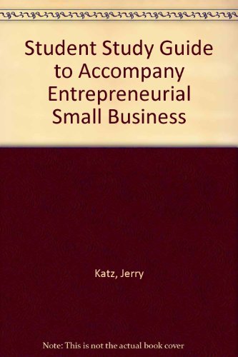 Book Student Study Guide to Accompany Entrepreneurial Small Business free