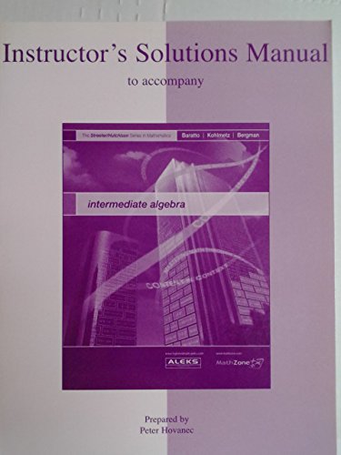 Book Instructor's Solutions Manual to Accompany Intermediate Algebra free