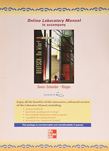Book Online Laboratory Manual To Accompany Deutsch : Nar Klar! (deutsch : Nar Klar) free
