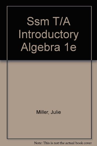 Book SSM t/a Introductory Algebra 1e free