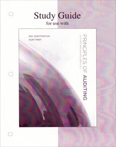 Book Principles of Auditing and Other Assurance Services Study Guide free