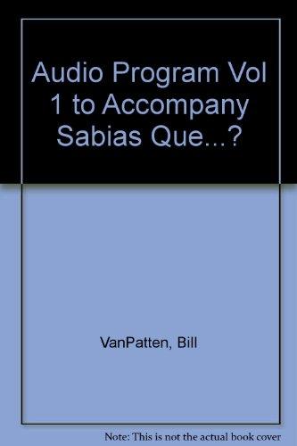 Book Audio Program Vol 1 To Accompany Â¿sabÃas Que.? free