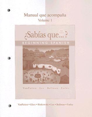 Book Workbook/Lab Manual Volume 1 to accompany ¿Sabías que? free