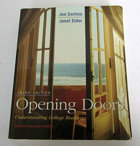 Book Opening Doors: Understanding College Reading free