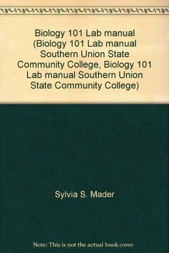 Book Biology 101 Lab manual (Biology 101 Lab manual Southern Union State Community College, Biology 101 Lab manual Southern Union State Community College) free