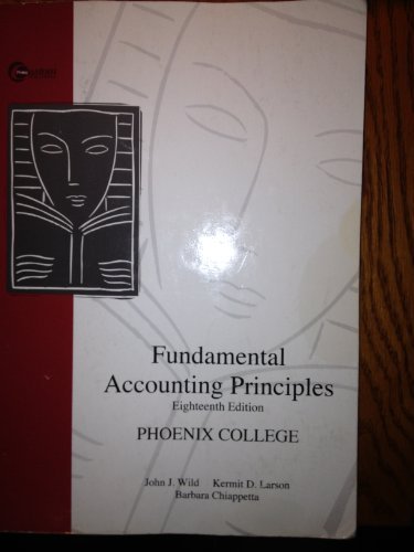 Book Fundamental Accounting Principles Phoenix College 18th Edition free
