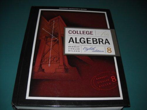 Book College Algebra Annotated Instructors ed free