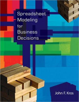 Book Spreadsheet Modeling for Business Decisions with Student CD-ROM + CBSVS Passcode Card free