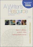 Book A Writer's Resource (spiral) - MLA / APA / CSE Update free