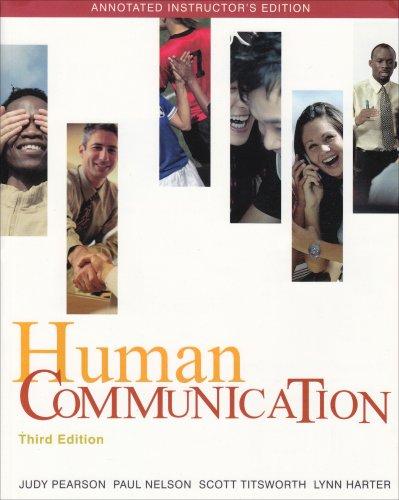 Book Human Communication, 3rd Ed. (Annotated Instructor's Edition) free