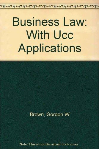 Book Business Law: With Ucc Applications free