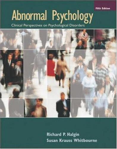 Book Abnormal Psychology: Clinical Perspectives On Psychological Disorders free