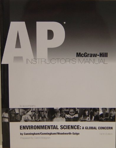Book Ap* Instructors Manual T/a Environmental Science: A Global Concern free
