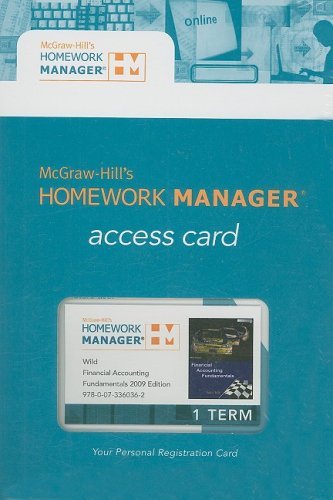 Book Homework Manager Passcode Card to accompany Financial Accounting Fundamentals (McGraw-Hill's Homework Manager) free