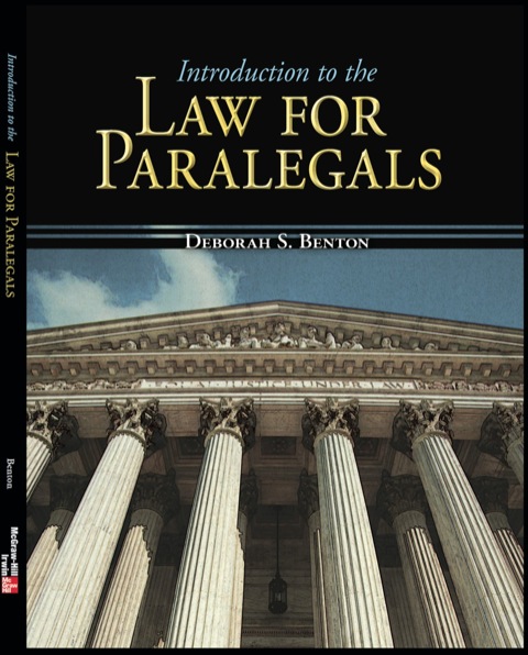 Book Introduction to the Law for Paralegals free
