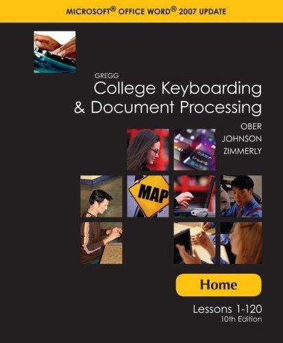 Book Home (Student) Software w/Installation Guide t/a Gregg College Keyboarding & Document Processing (GDP); Microsoft Word 2007 Update free