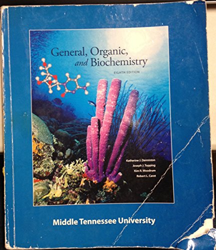 Book General Organic and Biochemistry MTSU (Middle Tennessee State University Edition) free
