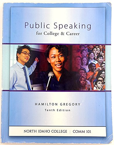 Book Public Speaking for College and Career North Idaho College Comm 101 free