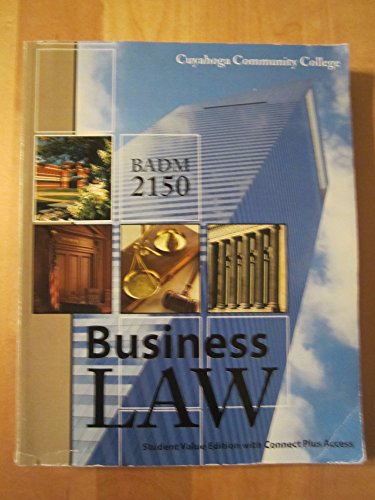Book Business Law: Cuyahoga Community College Edition free