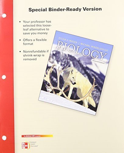 Book Loose Leaf Version for Biology 11th edition by Mader, Sylvia, Windelspecht, Michael (2012) Loose Leaf free