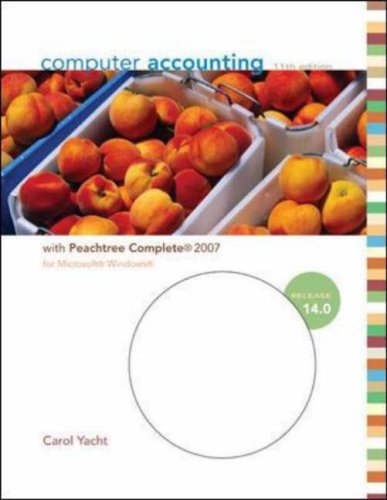 Book Computer Accounting 11th ed. with Peachtree Complete 2007 Release 14.0 free
