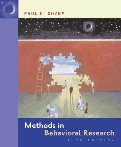 Book Methods in Behavioral Research free