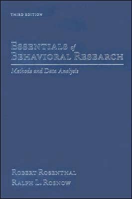 Book Outlines & Highlights for Essentials of Behavioral Research: Methods and Data Analysis by Rosenthal, ISBN: 9780073531960 (Paperback) - Common free