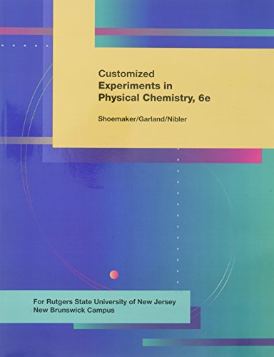 Book LSC (RUTGERS UNIV NEW BRUNSWICK): Exp. In Physical Chemistry free